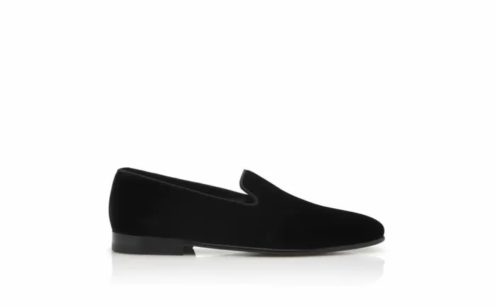 Men Black Velvet Loafers Manolo Blahnik Loafers