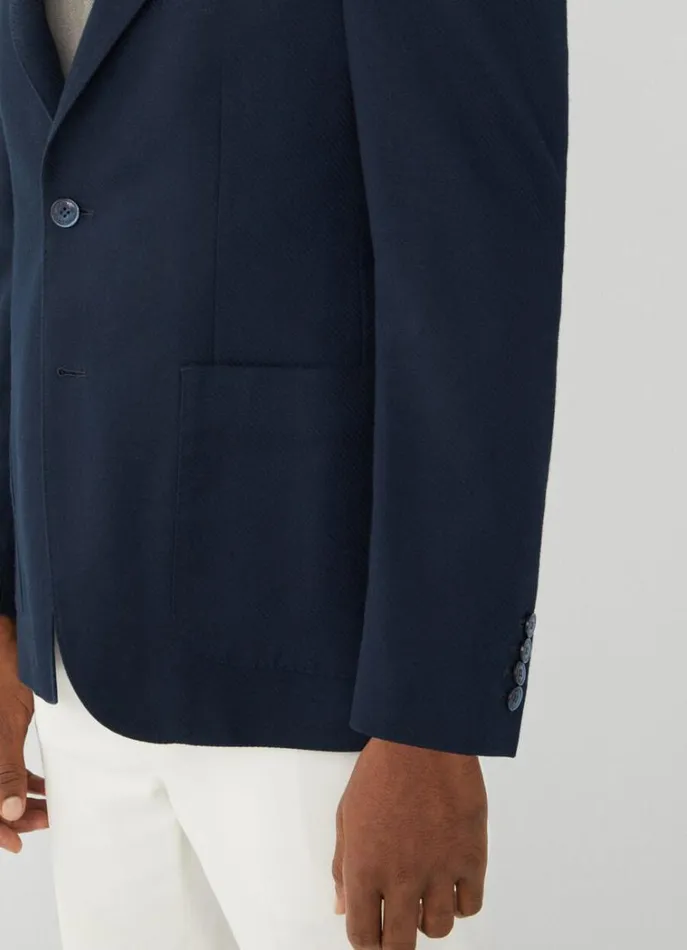 Men Blazers Hackett London Blazer With Hood Navy