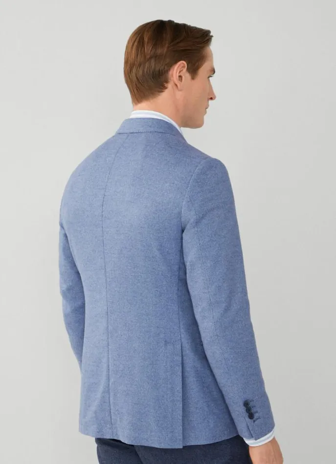 Men Blazers Hackett London Herringbone Blazer Blue