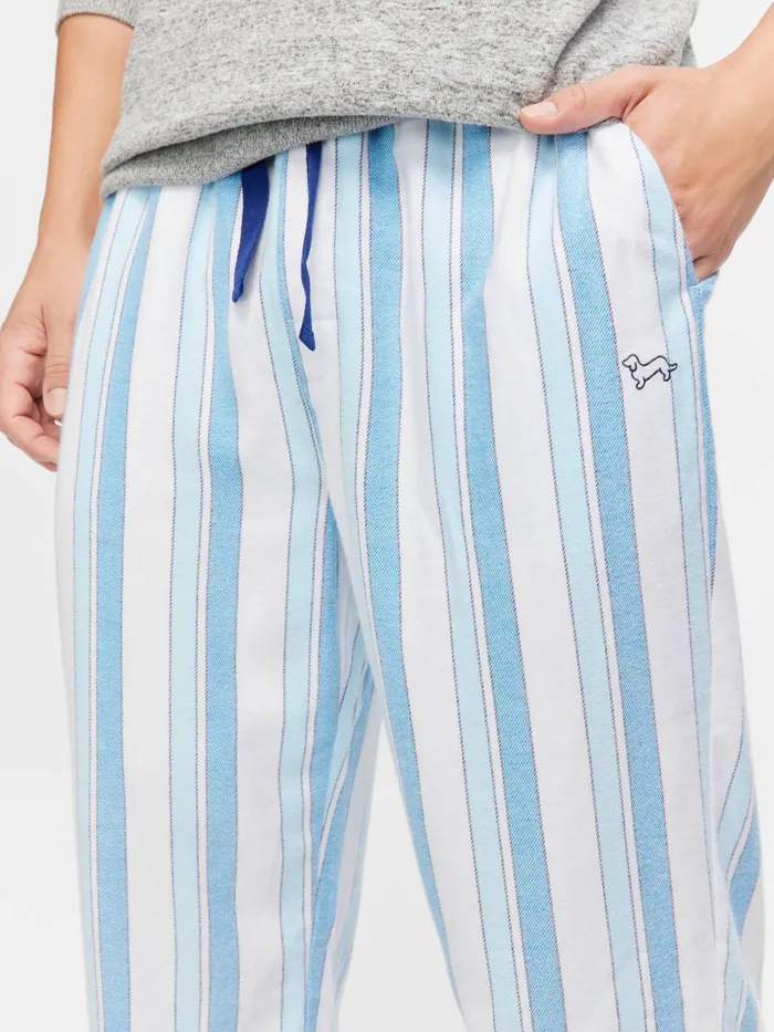 Men Blue Stripe Classic Pj Pant Multi Peter Alexander Pants