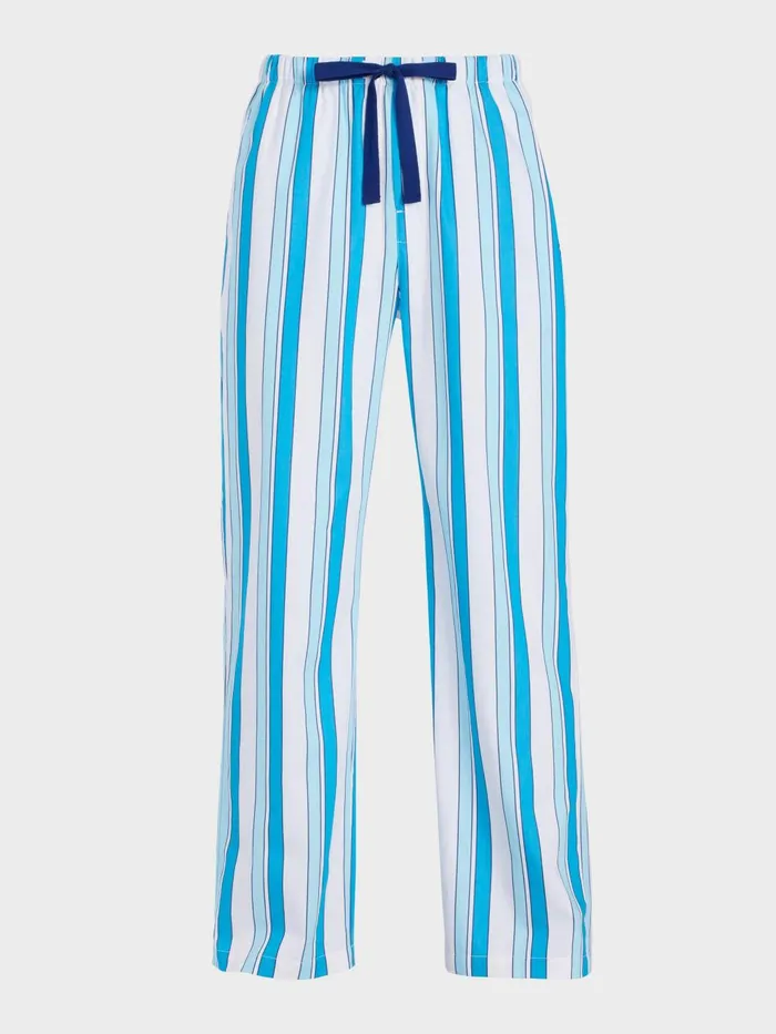 Men Blue Stripe Classic Pj Pant Multi Peter Alexander Pants