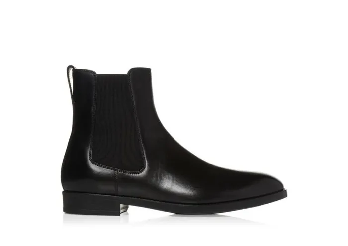 Men Boots Tom Ford Brushed Leather Robert Boot Black