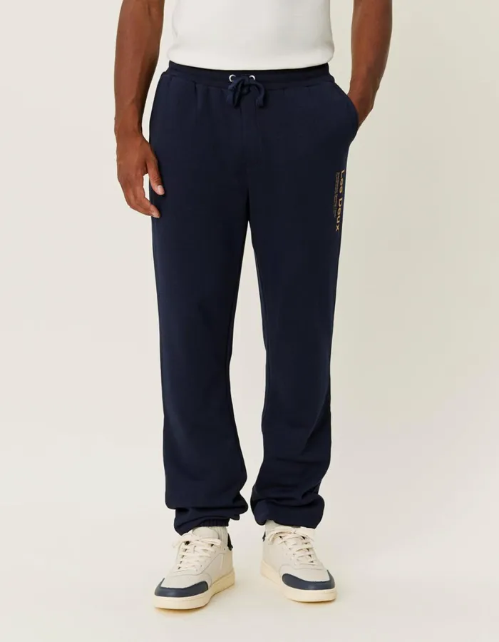 Men Brody Sweatpants 20 8211 Dark NavyMustard Yellow Les Deux Pants