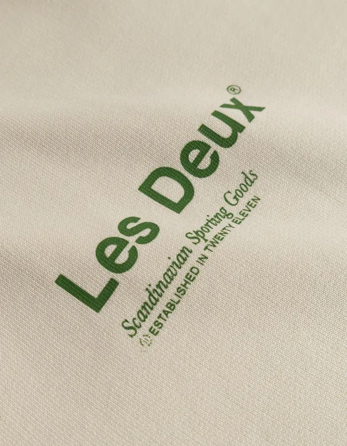 Men Brody Sweatshirt 20 8211 IvoryVintage Green Les Deux HoodiesSweatshirts