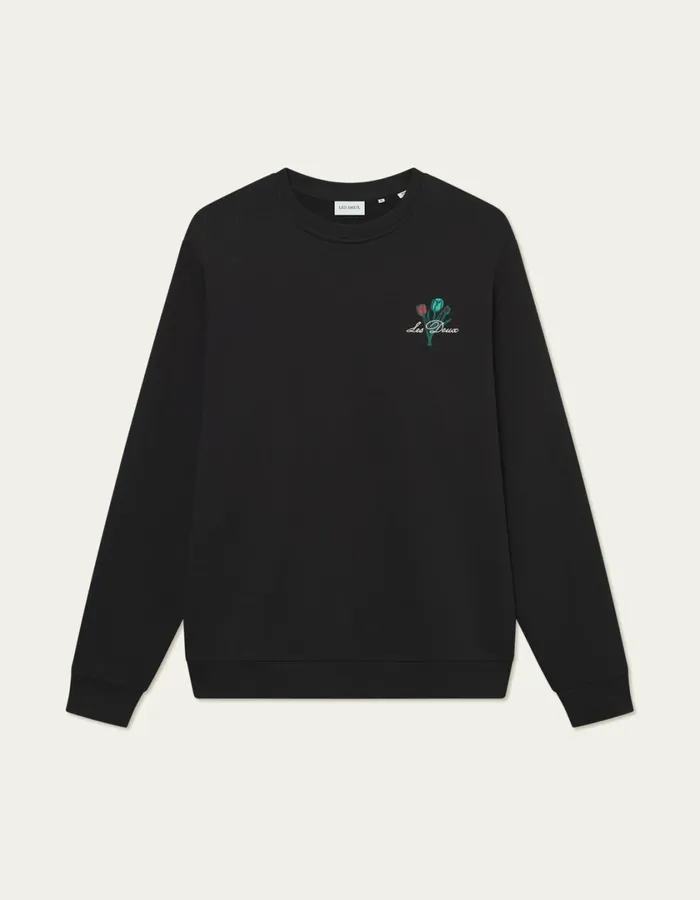 Men Bruno Caf Sweatshirt 8211 BlackBlack Les Deux HoodiesSweatshirts
