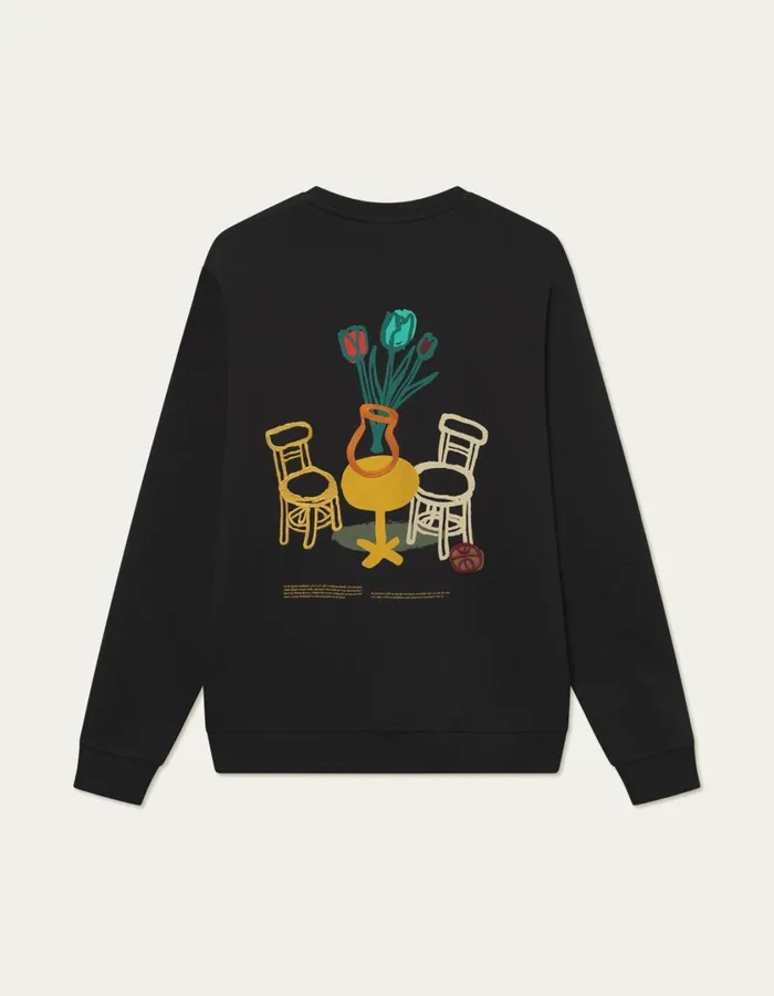 Men Bruno Caf Sweatshirt 8211 BlackBlack Les Deux HoodiesSweatshirts