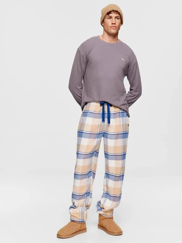 Men Buffalo Check Bamboo Flannelette Pj Pant Multi Peter Alexander Pants