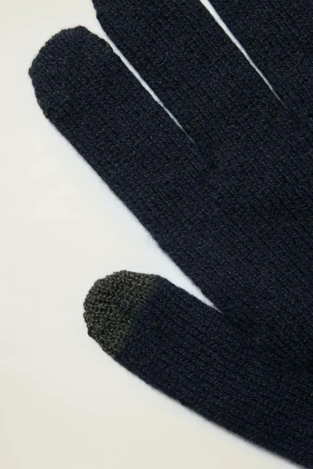 Men Cashmere Tech Gloves Dark Navy Blue Bonobos Hats and More