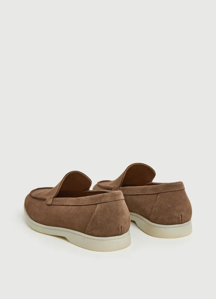Men Casual Shoes Hackett London Minimalist Suede Moccasins Surplus Green