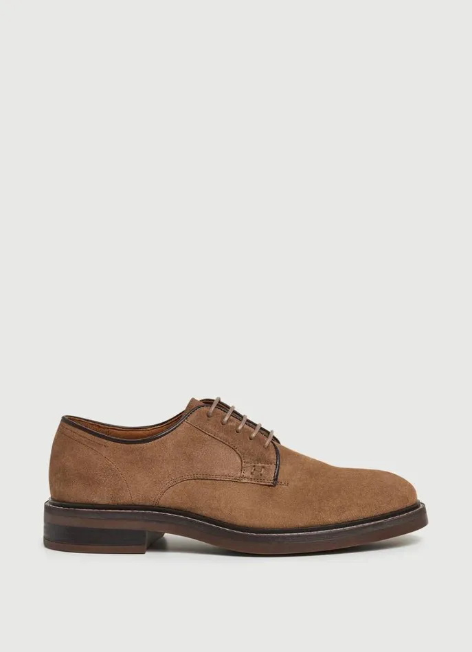 Men Casual Shoes Hackett London Suede Derby Shoes Tan Brown