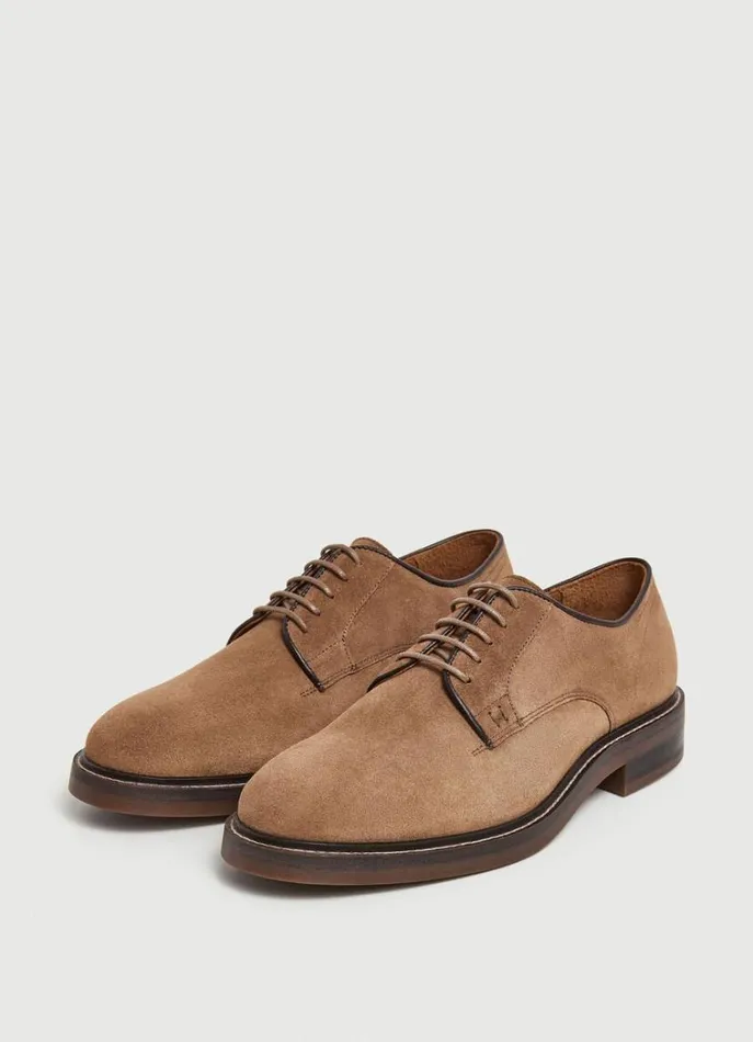 Men Casual Shoes Hackett London Suede Derby Shoes Tan Brown