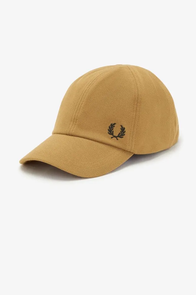Men Classic Piqu Cap Dark Caramelblack Fred Perry Accessories