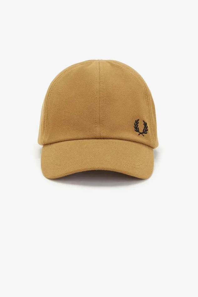 Men Classic Piqu Cap Dark Caramelblack Fred Perry Accessories