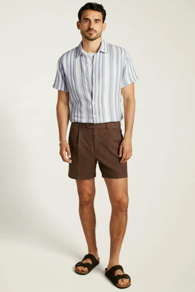 Men Coastal Linen Short Black Coffee Bonobos Casual Shorts