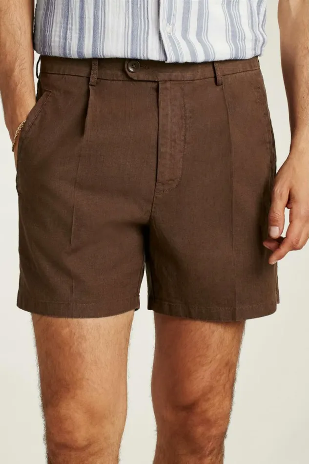 Men Coastal Linen Short Black Coffee Bonobos Casual Shorts