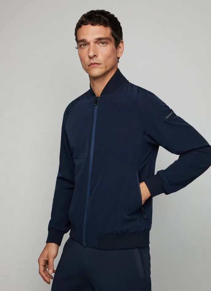 Men Coats and Jackets Hackett London Hackett Sport Bomber Jacket Navy