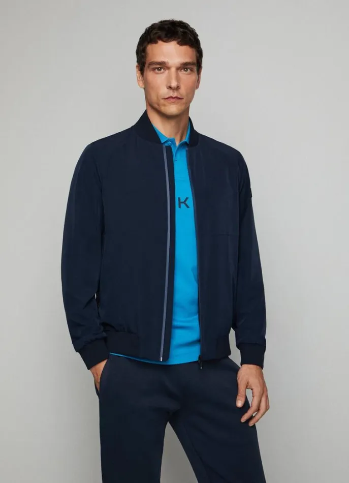 Men Coats and Jackets Hackett London Hackett Sport Bomber Jacket Navy