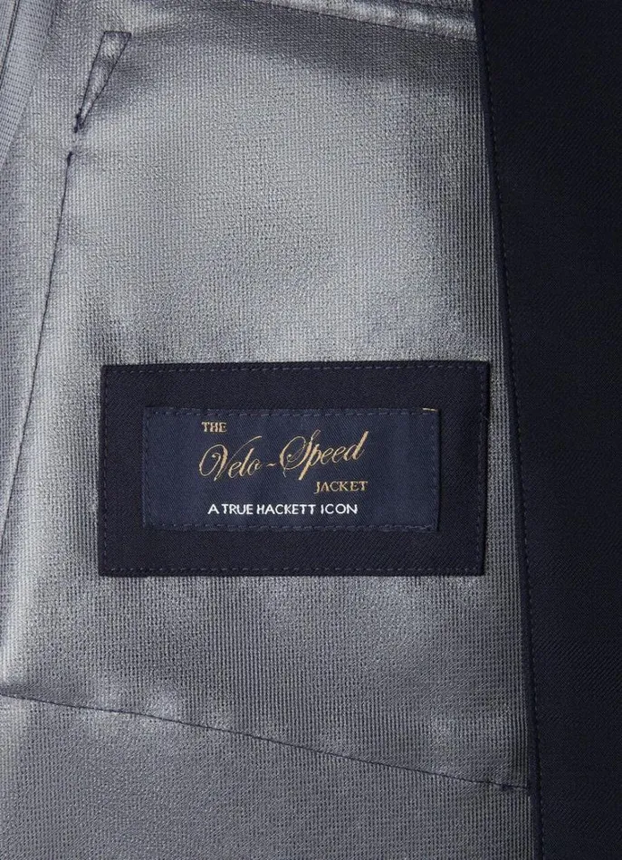 Men Coats and Jackets Hackett London Velospeed Jacket With Hood Navy