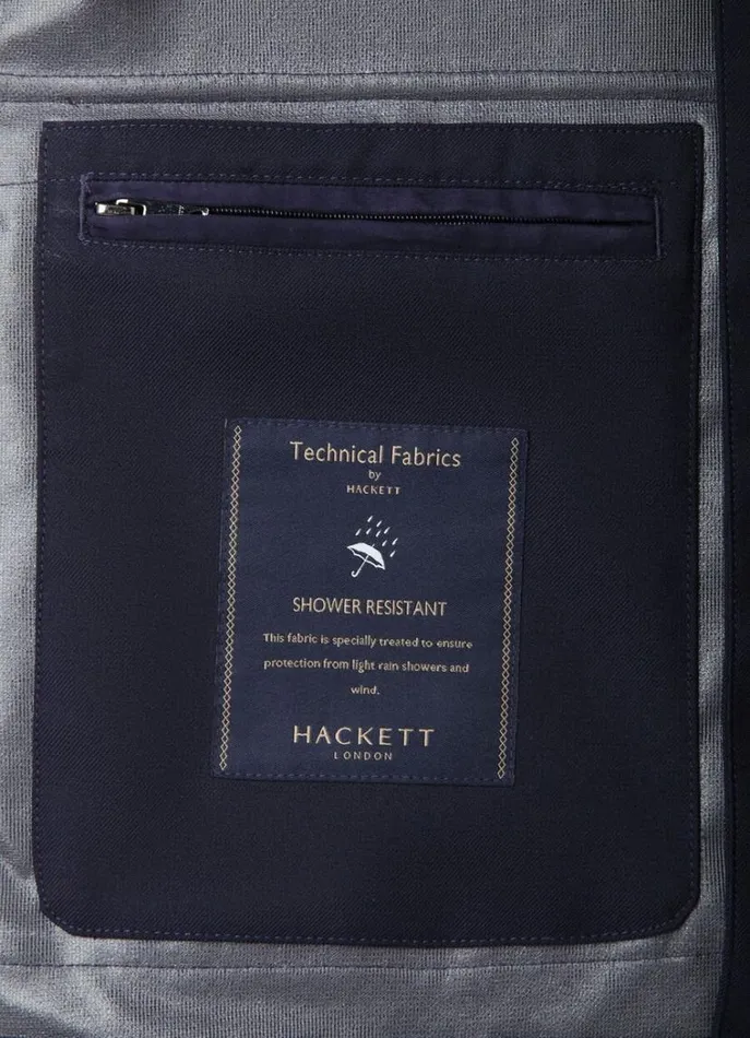 Men Coats and Jackets Hackett London Velospeed Jacket With Hood Navy