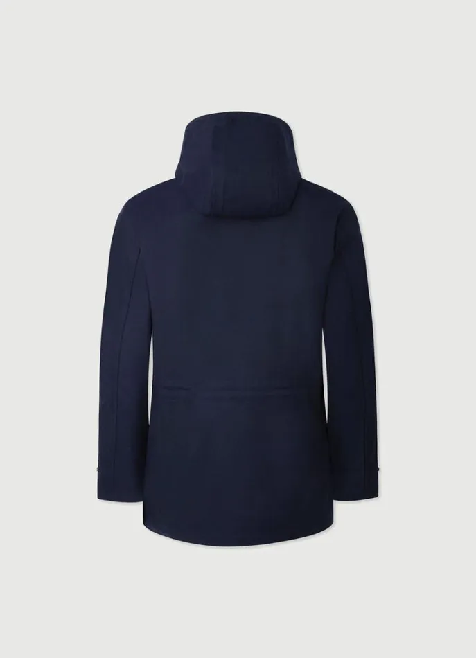 Men Coats and Jackets Hackett London Velospeed Jacket With Hood Navy