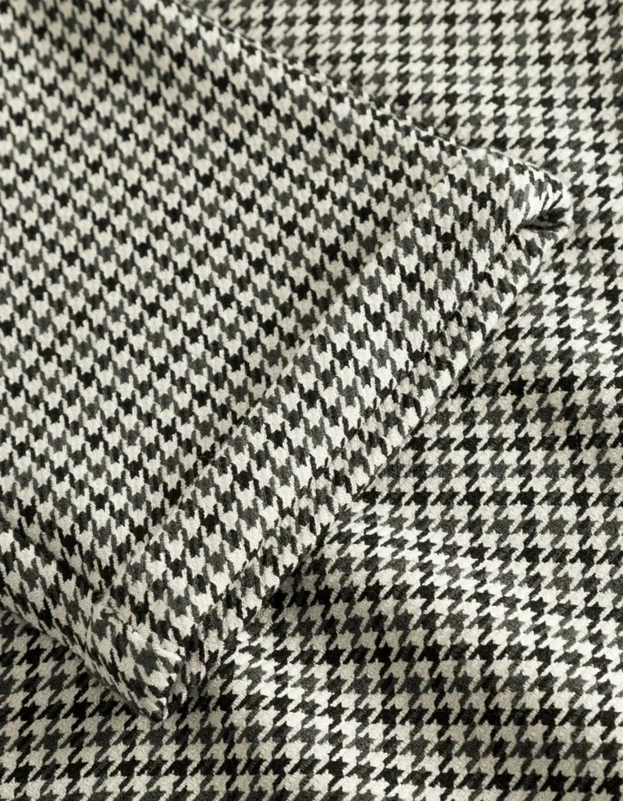 Men Como Houndstooth Suit Pants 8211 Light Desert SandBlack Les Deux Pants
