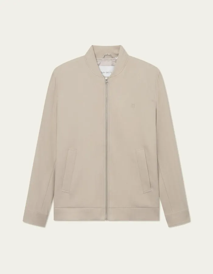 Men Como Reg Herringbone Bomber Jacket 8211 Dark SandLight Sand Les Deux JacketsCoats