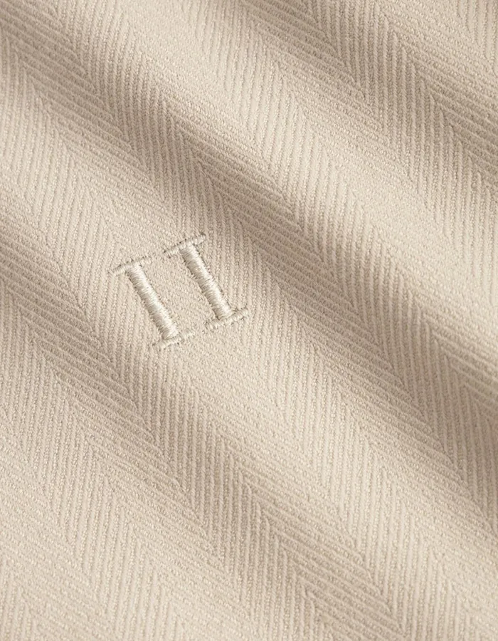 Men Como Reg Herringbone Bomber Jacket 8211 Dark SandLight Sand Les Deux JacketsCoats