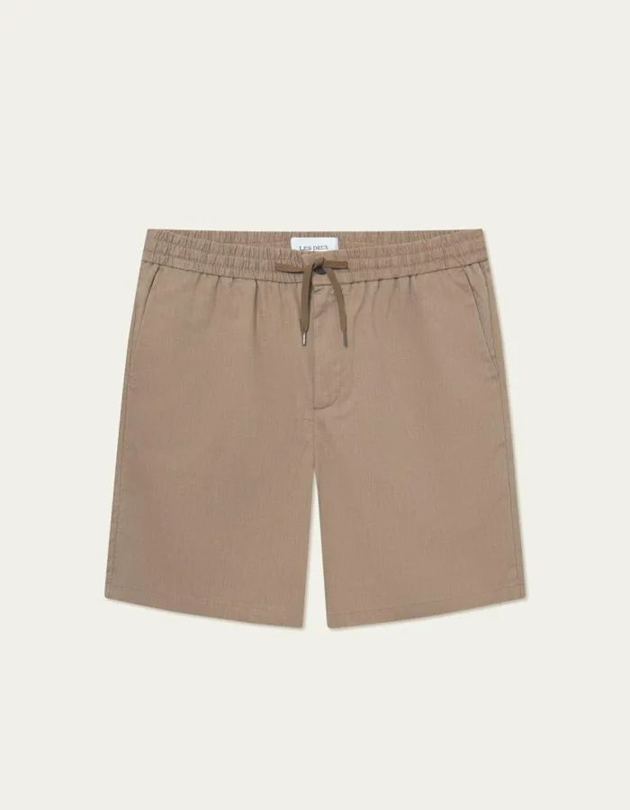 Men Como Slub Drawstring Shorts 8211 Walnut Les Deux Shorts