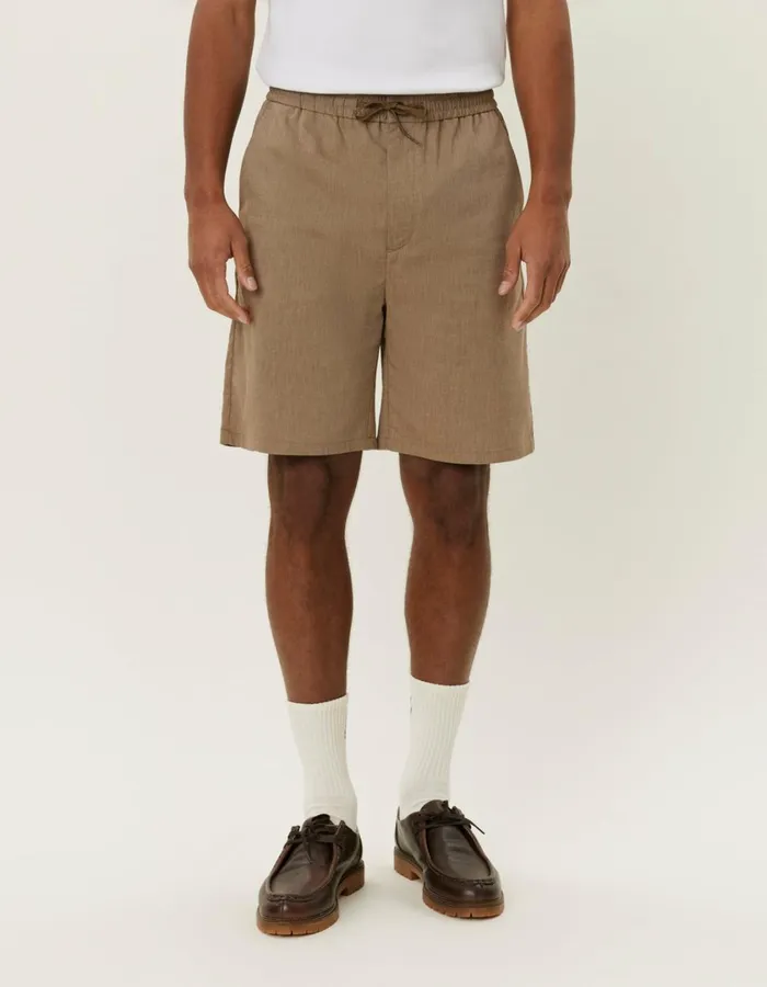 Men Como Slub Drawstring Shorts 8211 Walnut Les Deux Shorts