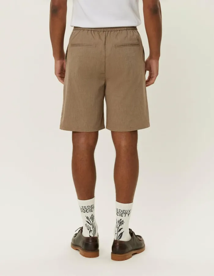 Men Como Slub Drawstring Shorts 8211 Walnut Les Deux Shorts