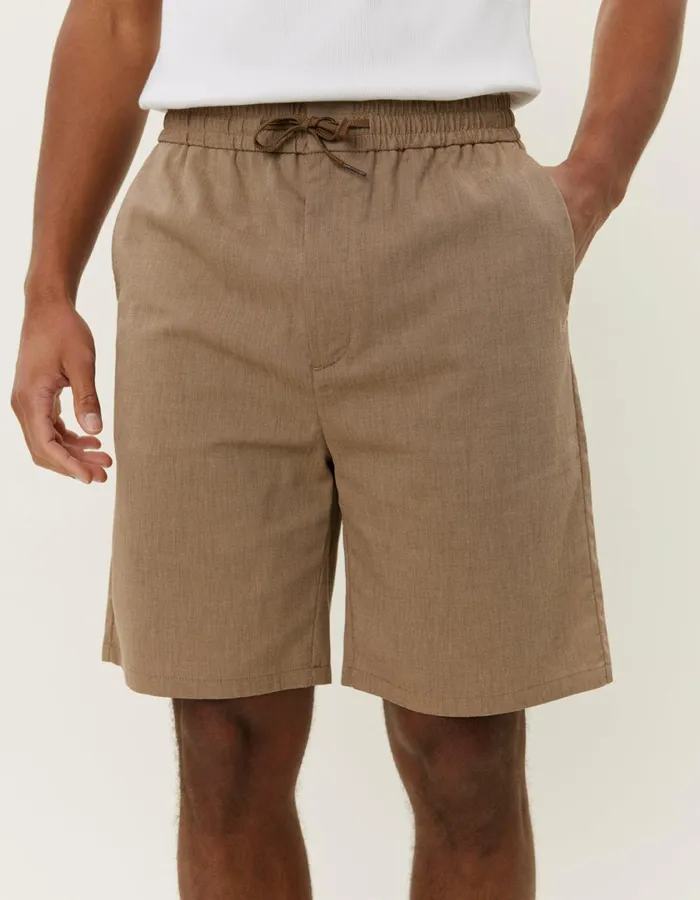 Men Como Slub Drawstring Shorts 8211 Walnut Les Deux Shorts