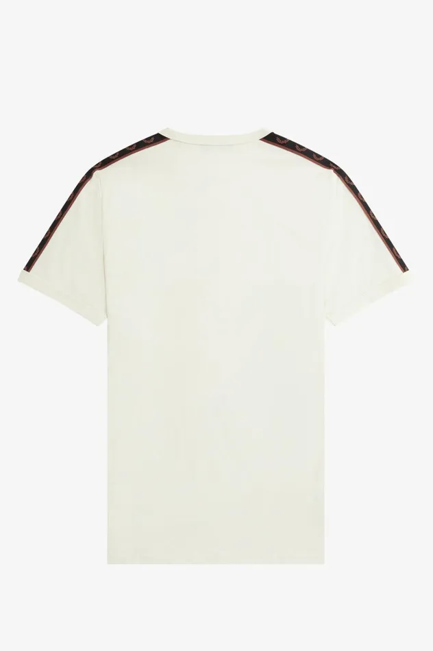 Men Contrast Tape Ringer TShirt Ecruwhisky Brown Fred Perry TShirts