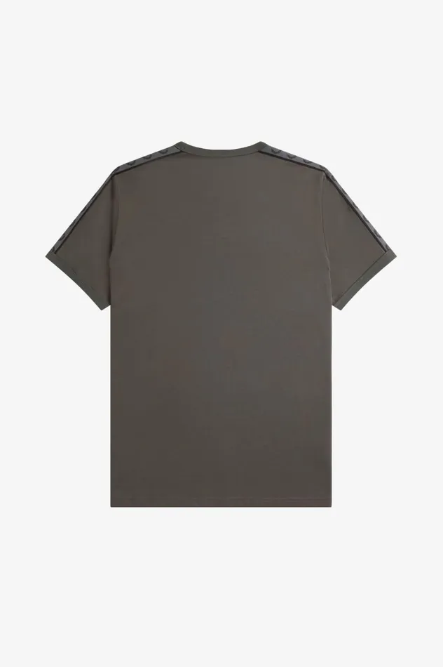 Men Contrast Tape Ringer TShirt Field Green Fred Perry TShirts