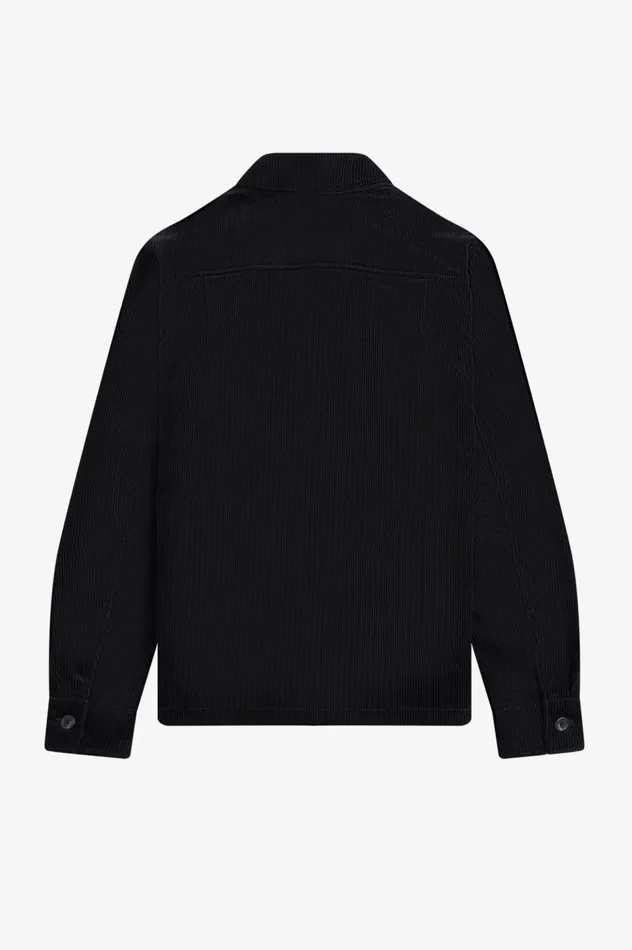 Men Cord Overshirt Black Fred Perry Overshirts