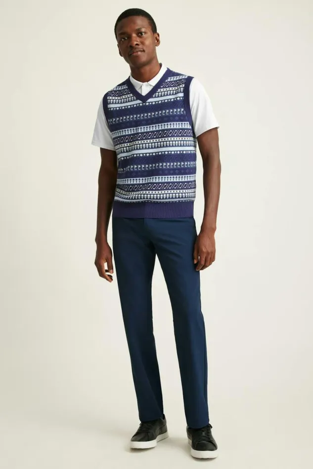 Men Cotton Cashmere Golf Sweater Vest Navy Fair Isle Bonobos Crew and VNeck Sweaters Men Cotton Cashmere Golf Sweater Vest Navy Fair Isle Bonobos Crew and VNeck Sweaters
