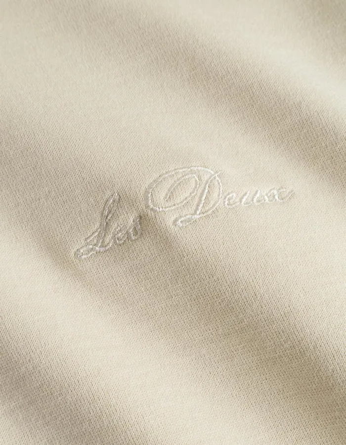 Men Crew Hoodie 8211 IvoryLight Ivory Les Deux HoodiesSweatshirts
