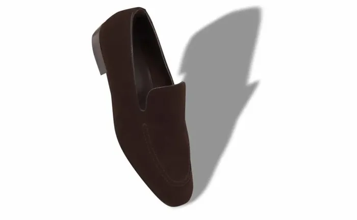 Men Dark Brown Crosta Loafers Manolo Blahnik Loafers