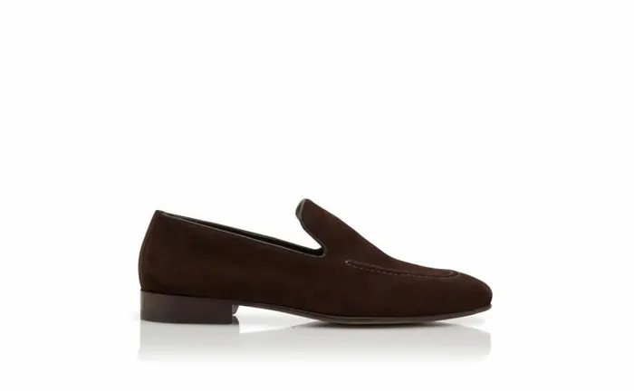 Men Dark Brown Crosta Loafers Manolo Blahnik Loafers