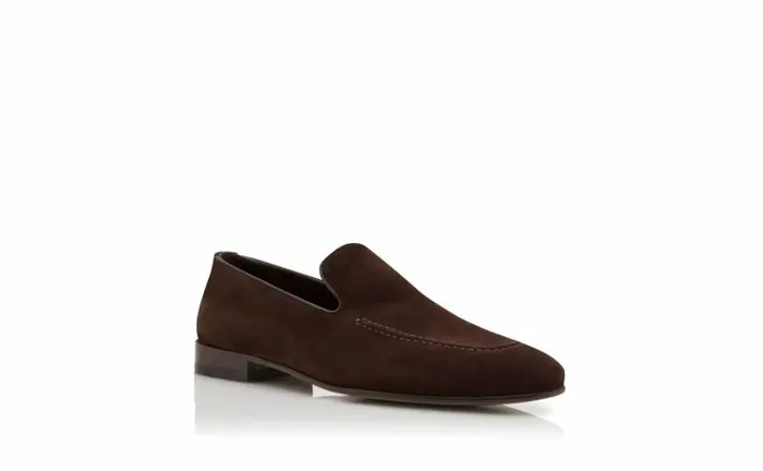 Men Dark Brown Crosta Loafers Manolo Blahnik Loafers
