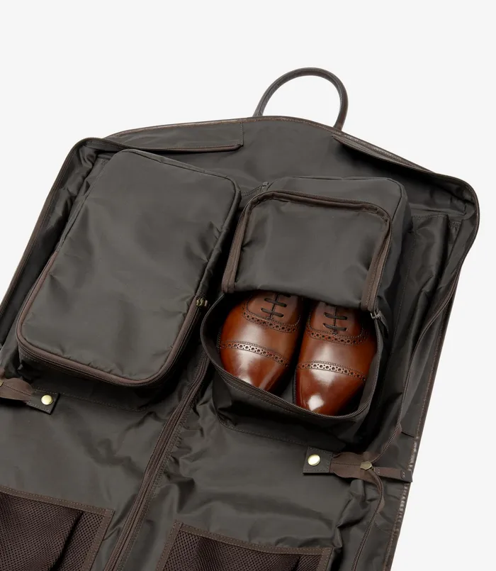 Men Day Bags Loake London Suit Carrier Brown