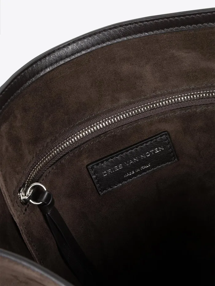 Men Dries Van Noten Bags and Leather Goods Suede Tote Bag