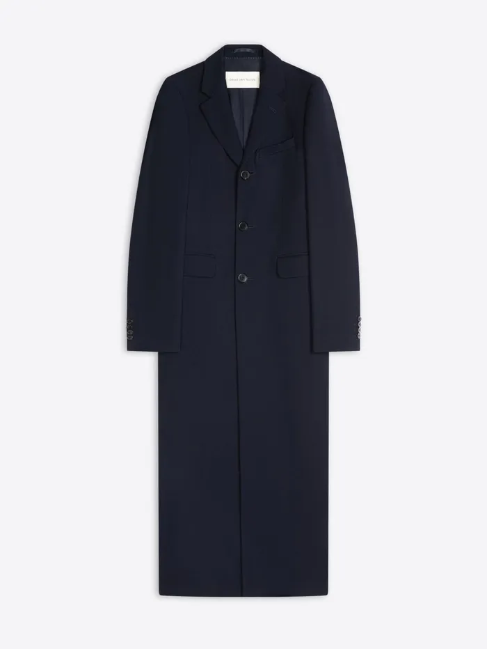 Men Dries Van Noten Coats and Jackets Wool Slim Fit Coat