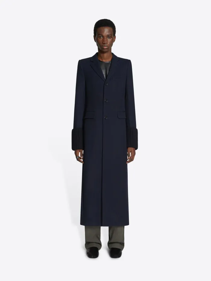 Men Dries Van Noten Coats and Jackets Wool Slim Fit Coat