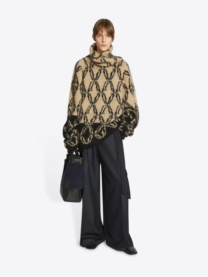 Men Dries Van Noten Knitwear Loose Turtleneck Sweater