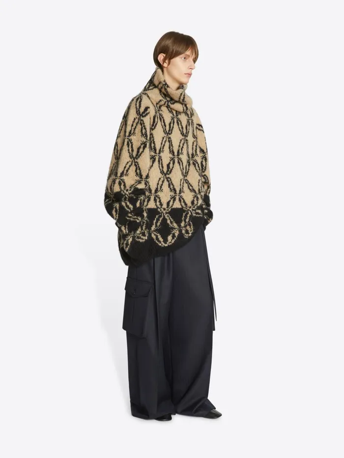 Men Dries Van Noten Knitwear Loose Turtleneck Sweater