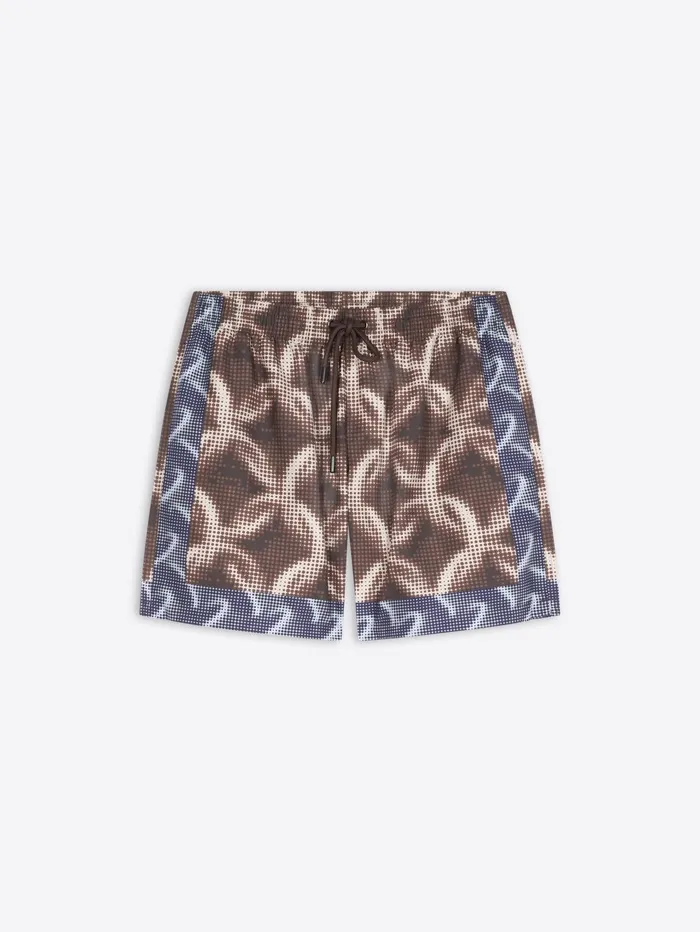 Men Dries Van Noten Swimwear Printed Swim Shorts