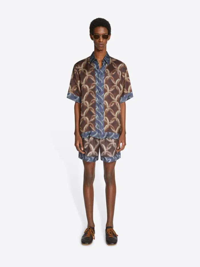 Men Dries Van Noten Swimwear Printed Swim Shorts