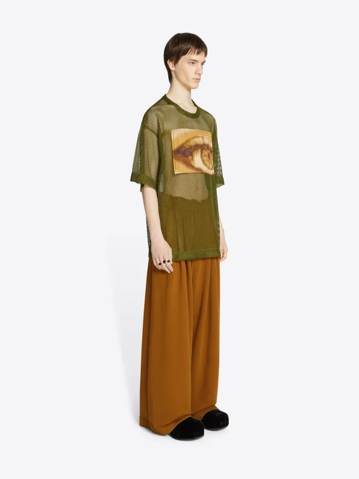 Men Dries Van Noten Tshirts and Sweatshirts Patch Mesh Tee