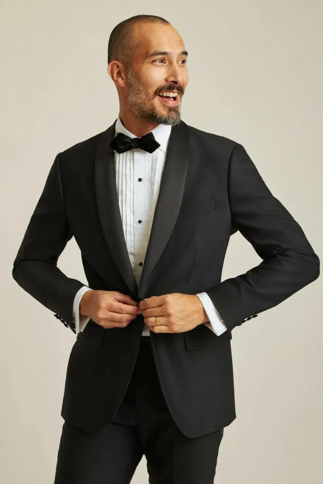 Men Empire Stretch Italian Wool Tuxedo Black Shawl Collar Bonobos Suits Men Empire Stretch Italian Wool Tuxedo Black Shawl Collar Bonobos Suits