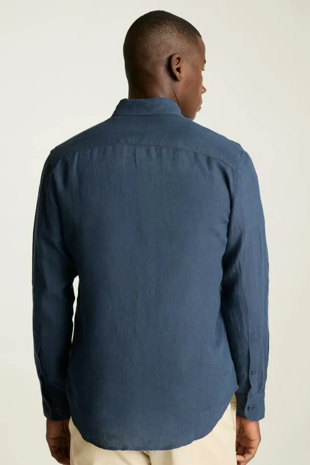 Men Everyday Linen Shirt Deep Navy Sea Bonobos Casual Shirts